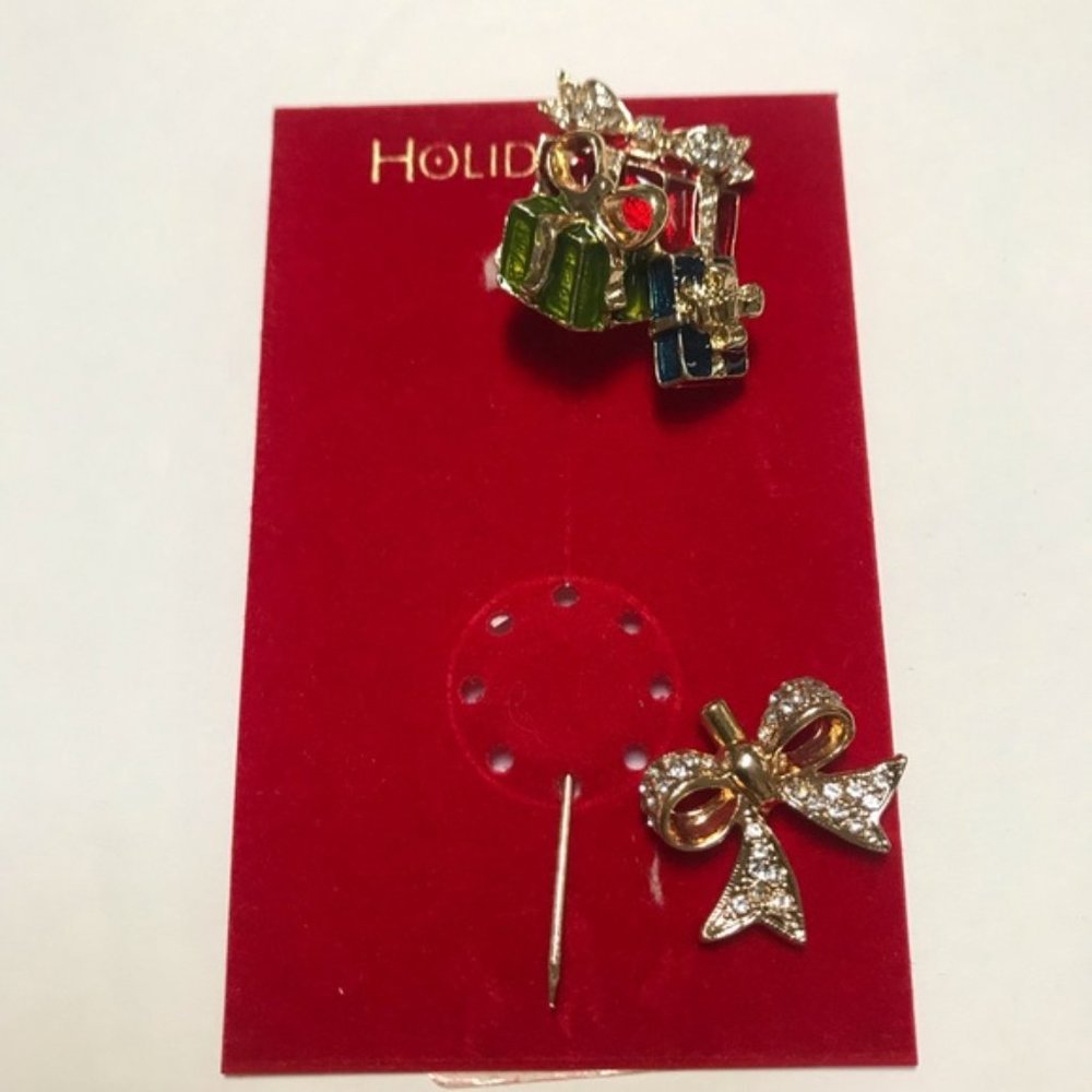Charter Club Holiday Lane Gold -Tone Brooch/Pin